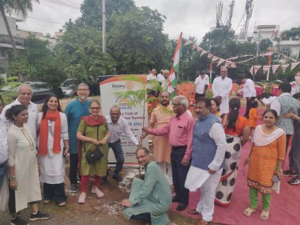 Tree plantations today at Shanti Niketan Colony, Mahendra Hills