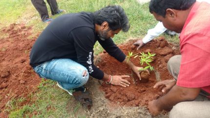 Tree plantations today at Shanti Niketan Colony, Mahendra Hills