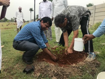 Tree plantations today at Shanti Niketan Colony, Mahendra Hills