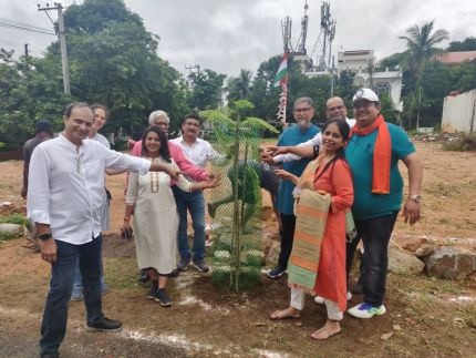 Tree plantations today at Shanti Niketan Colony, Mahendra Hills