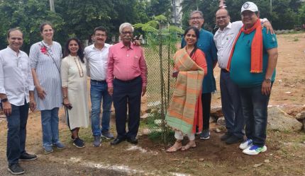 Tree plantations today at Shanti Niketan Colony, Mahendra Hills