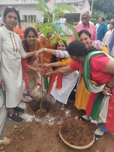 Tree plantations today at Shanti Niketan Colony, Mahendra Hills