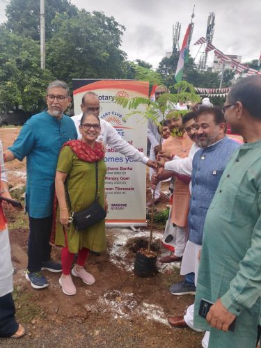 Tree plantations today at Shanti Niketan Colony, Mahendra Hills