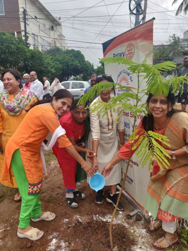 Tree plantations today at Shanti Niketan Colony, Mahendra Hills