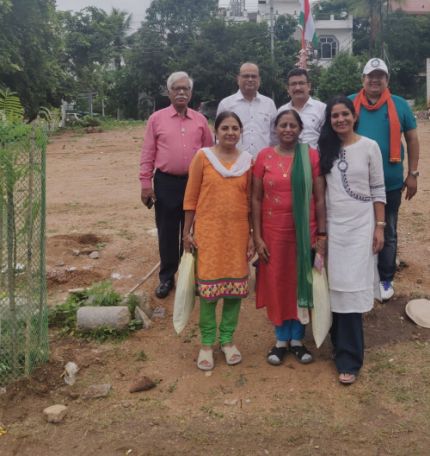 Tree plantations today at Shanti Niketan Colony, Mahendra Hills