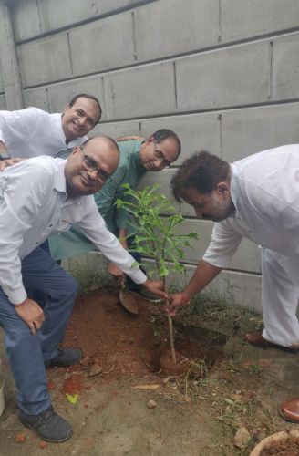 Tree plantations today at Shanti Niketan Colony, Mahendra Hills